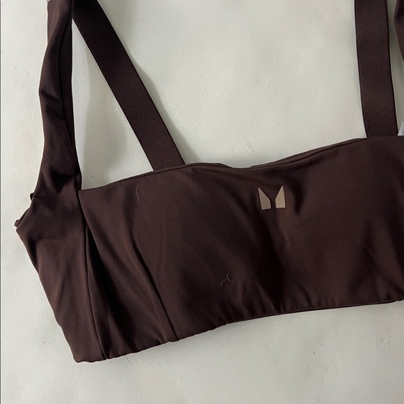 NWT MP Studio Open Back Sports Bra in Chocolate Brown Size Small - Picture 5 of 8